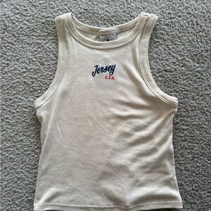 Cream Jersey USA Tank Top